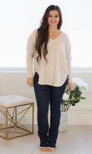 Dolman Waffle Top in Natural