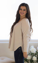 Dolman Waffle Top in Natural