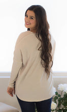 Dolman Waffle Top in Natural