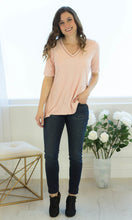 Box Stitch Top in Light Pink