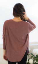 Dolman Waffle Top in Mauve