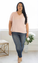 Box Stitch Top in Light Pink