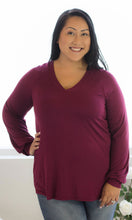 Classic Feel Women's Top in Burgundy