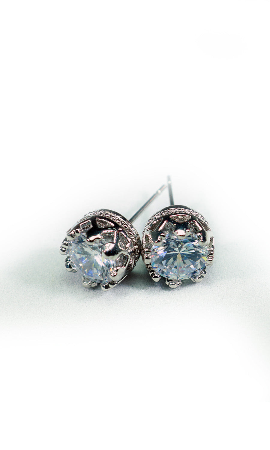 Women's Silver Metal Stud Earrings