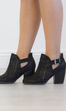 Buckled Rounded Booties in Black