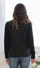 Black Trimmed Sweater Jacket